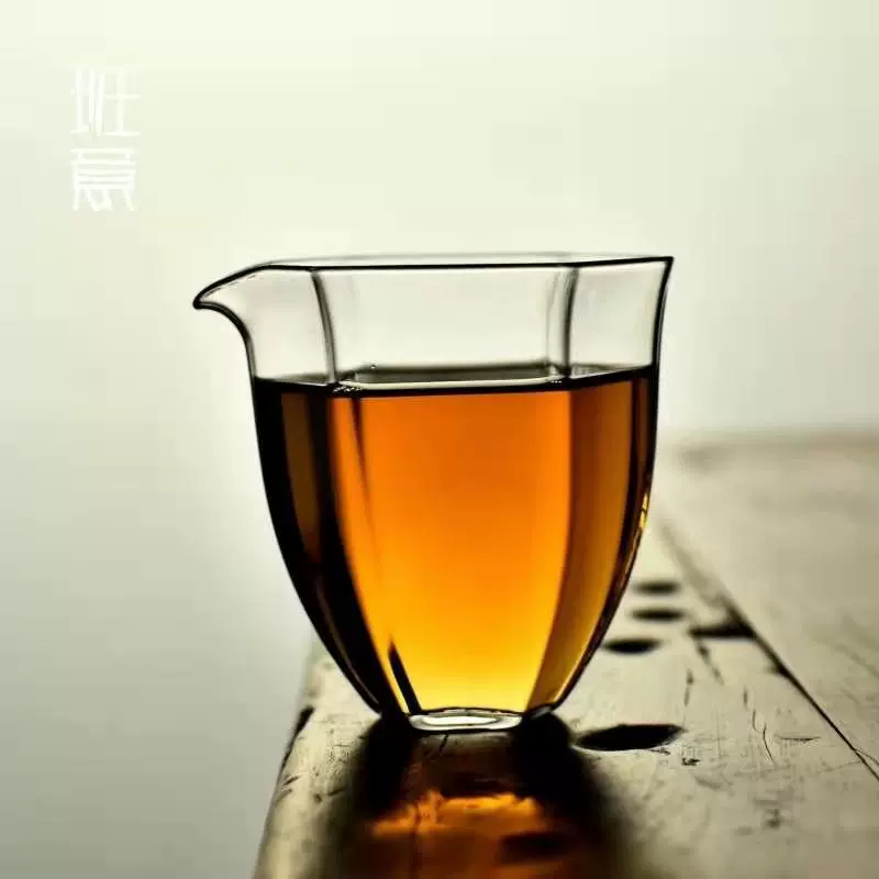 日式高硼硅玻璃公杯 六角匀杯公杯公道杯出口日本高硼硅玻璃茶海