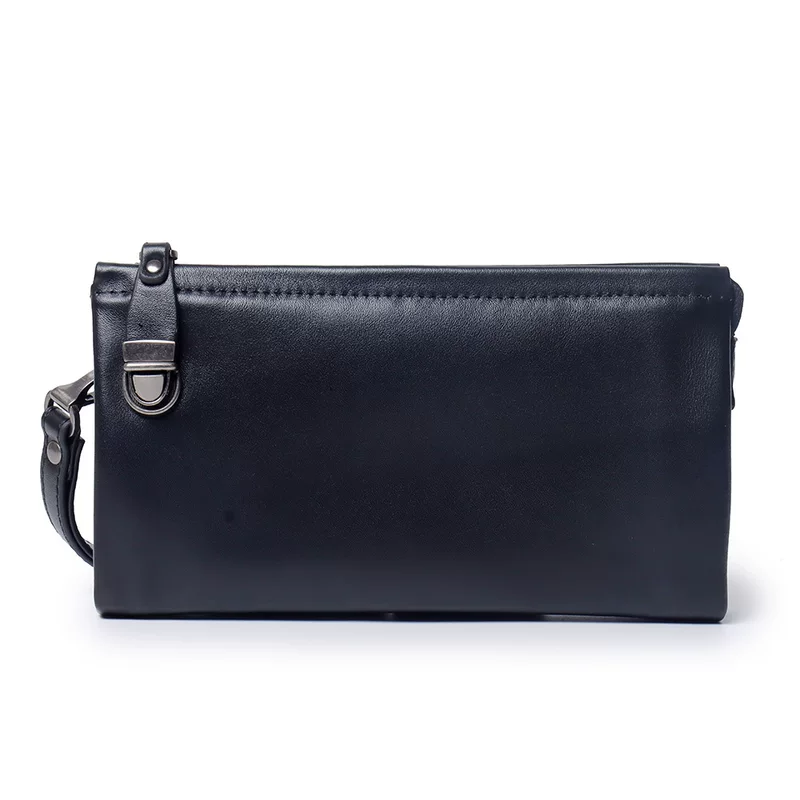 Маленькая трендовая clutch-сумка, кожаная сумка с ручкой и молнией, натуральная кожа, бычья кожа