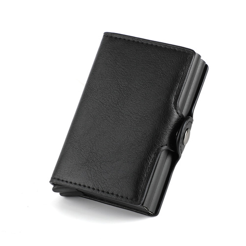  new supply of men's RFID aluminum alloy card holder, double card box metal card holder wallet