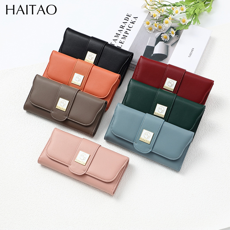 Nueva billetera multifuncional larga de moda billetera de teléfono móvil japonesa y coreana multi-tarjeta bolso de mano larga mayorista