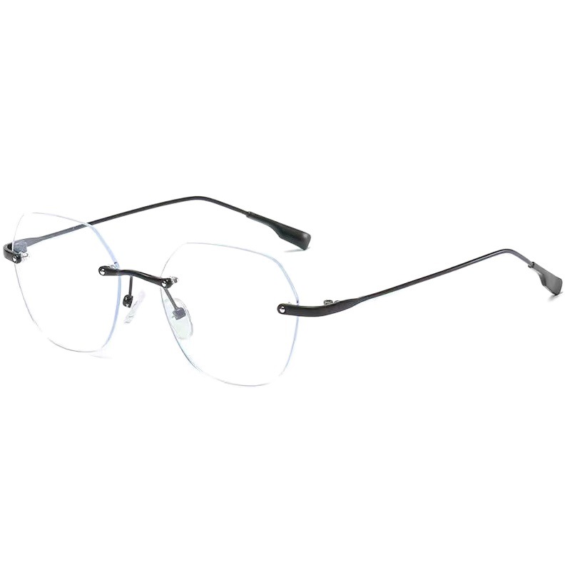 Anti-blue Light Radiation Glasses ins High-value Men's Handsome Myopia Large Frameless Flat Goggles