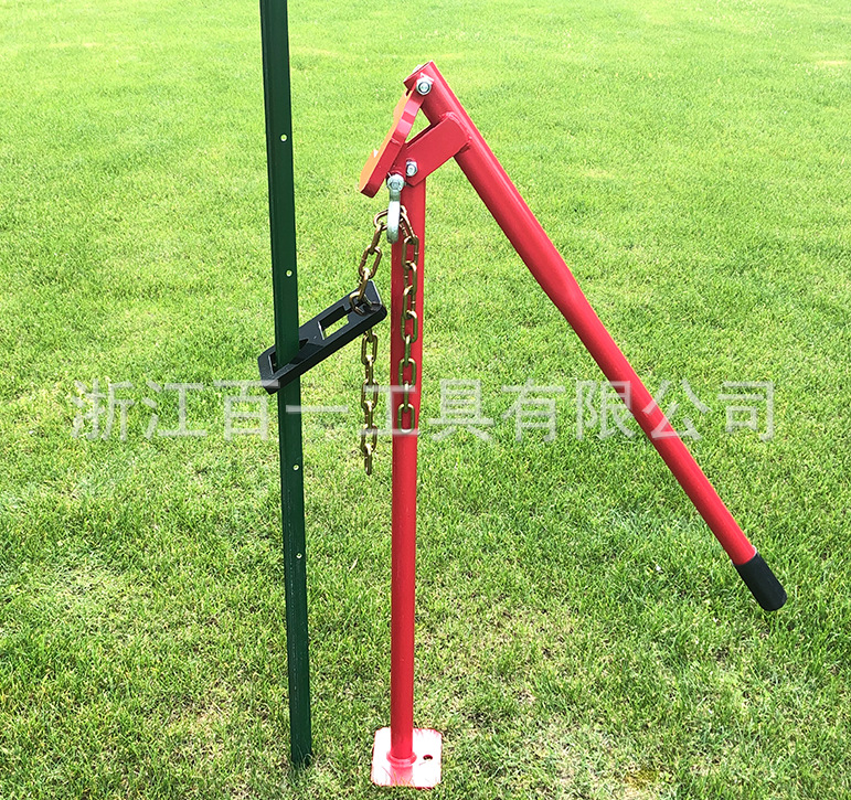 配链条和钢Y/T型立柱拔桩头的柱拉拔器柱栅栏钉桩器钢柱拔出器
