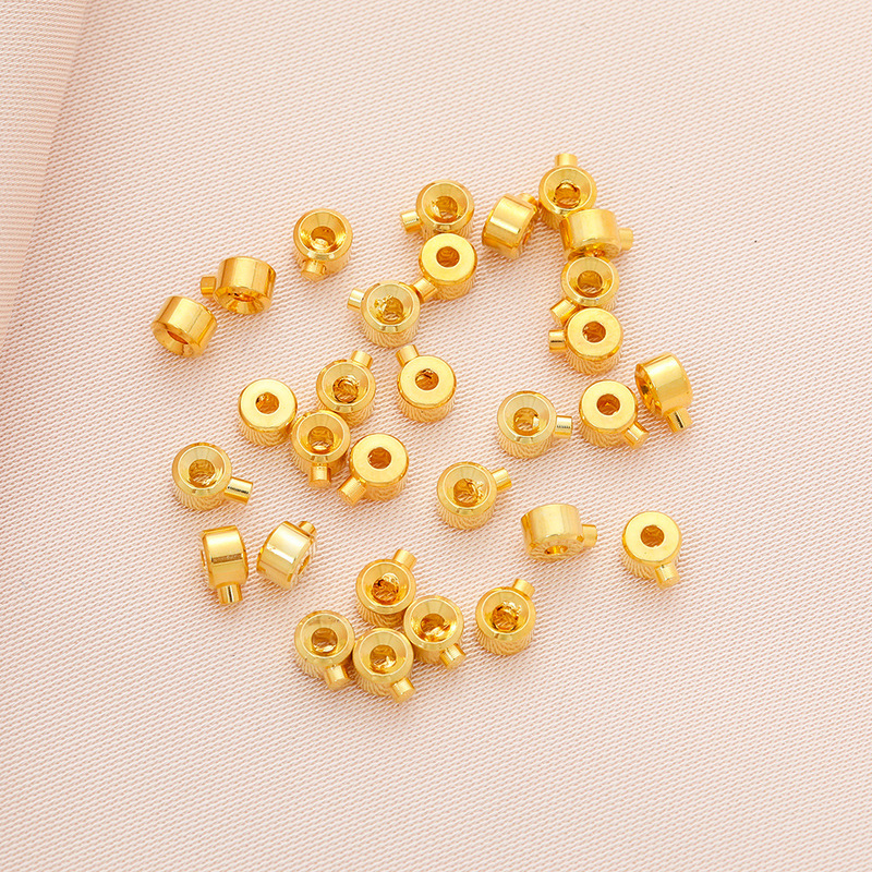 18K gold-plated white gold-plated silver-plated color pressure cooker positioning beads steel wire finishing card positioning buckle snap button diy bracelet