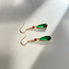 Accessory emerald, earrings, ear clips, wish