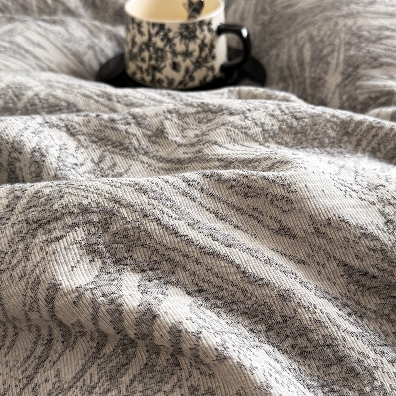 Jacquard grueso molido de algodón de tres capas de hilo de cuatro piezas de un conjunto de sábanas de algodón de clase A de tres piezas de ropa de cama de otoño y invierno 4
