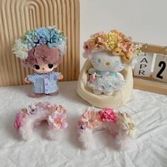 原创自制簪花头套头箍玩偶娃衣装饰Kitty拉布布dimmo换装配饰着替