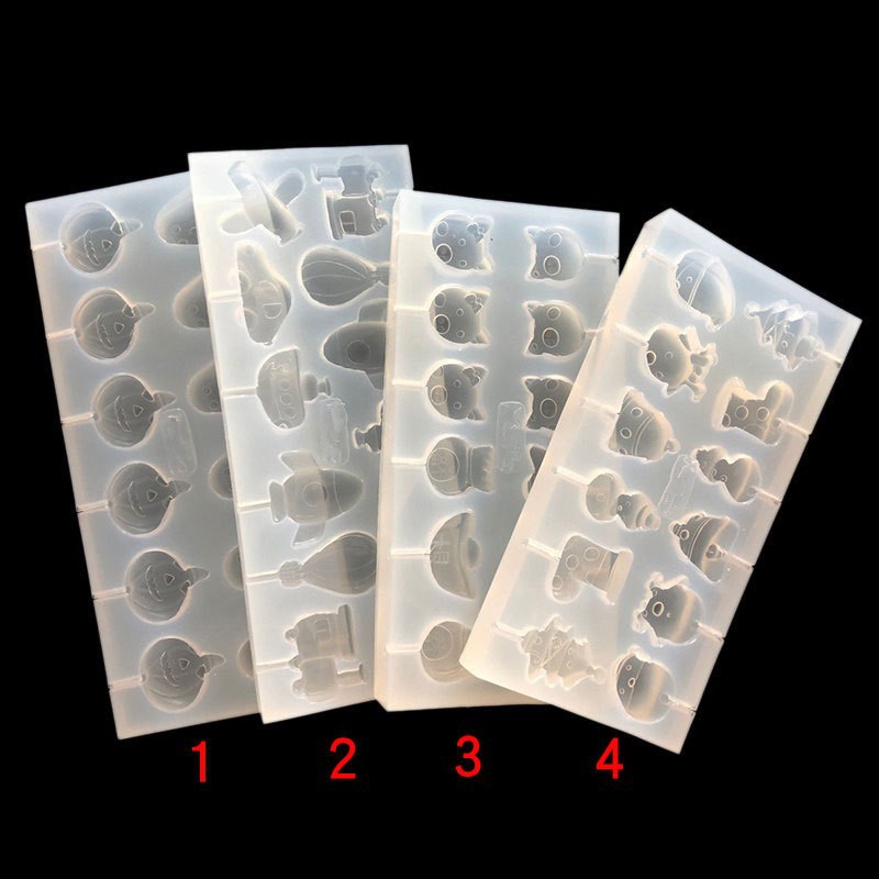 Palo Lollipop molde de silicona hogar de dibujos animados pequeño tamaño casero creativo molde de chocolate una variedad de modelos caseros