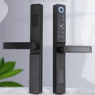 定制工程断桥铝指纹锁批发ttlock窄边门蓝牙智能锁涂鸦app通通锁