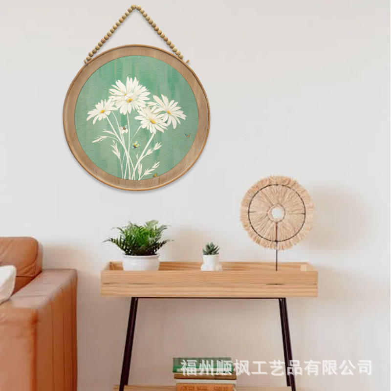 リトルデイジー吊り絵画リビングルームの装飾油絵寝室の花壁画ダイニングテーブル吊り壁画|undefined