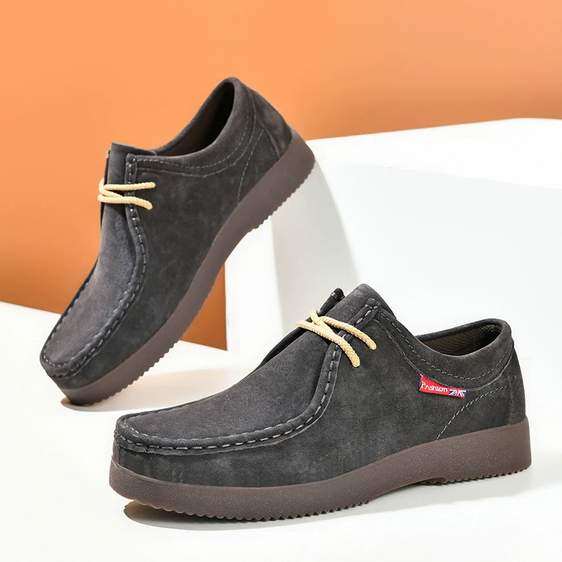 Внешняя торговля натуральная кожаная обувь мужская кожаная обувь трансграничного большого размера кожаная обувь модная бизнес повседневная ретро мужская кожаная обувь ручной работы