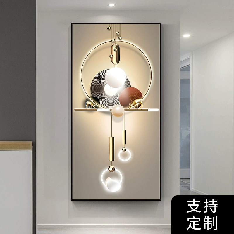 Self-adhesive modern three dimensional stickers on wall, light luxury style, 3D