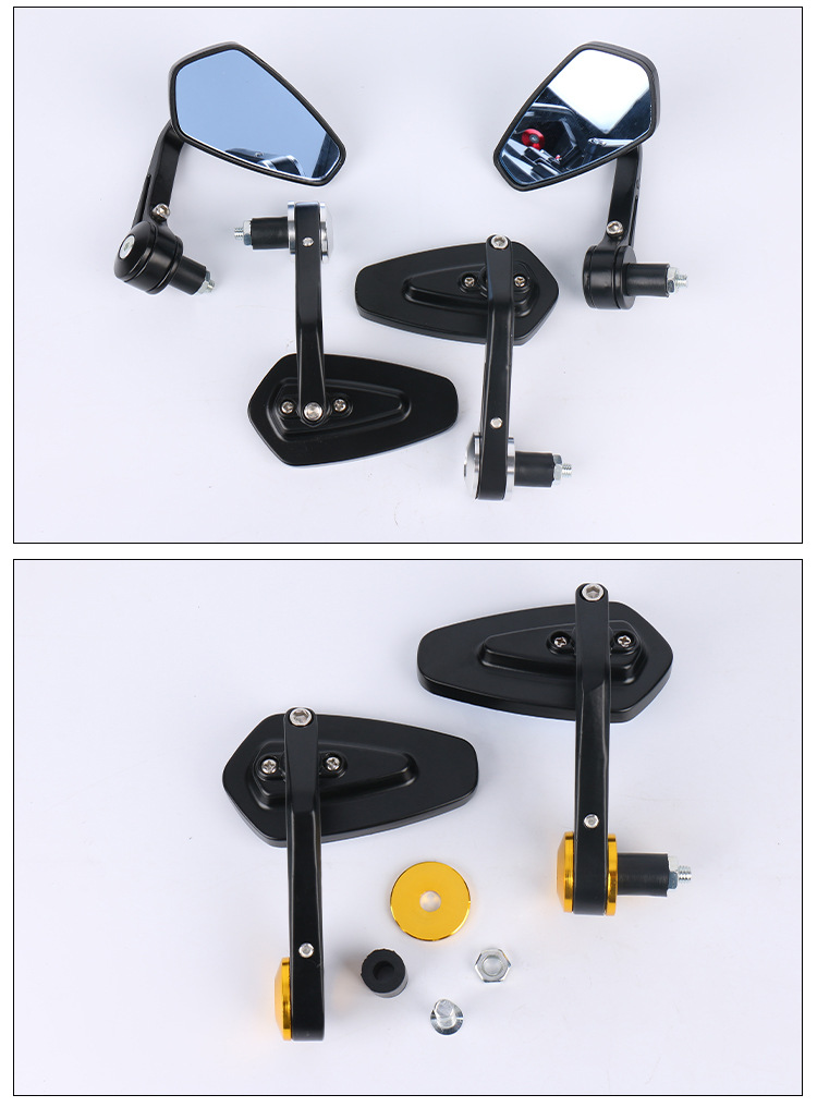 Motorcycle electric car rearview mirror handlebar folding mirror handle cover plug reflector hand mirror cross-border factory direct supply