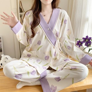 New Chinese-style Yuezi Clothing Spring and Autumn Postpartum Lactation Maternal suit Summer Can Wear Pregnant Women's Pajamas for Nursing Home Clothing