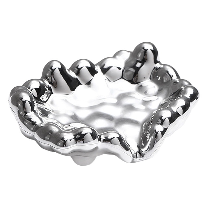 Caja de jabón de galvanoplastia caja de jabón dorada de lujo ligero caja de jabón de baño de alta gama caja de jabón de drenaje creativo sin ponche titular de jabón