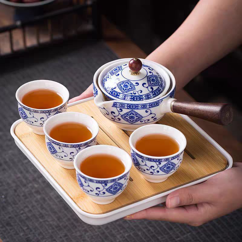 逍遥泡茶壶360度旋转旅行茶具套装家用车载功夫茶杯便携式自动器