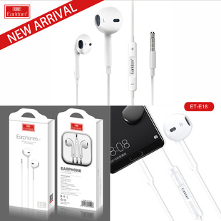 3.5mm Interface Wired Headphones Suitable for Apple Round Hole Huawei Android Wire-Controlled Direct Plug-In Call and Listening Universal Version