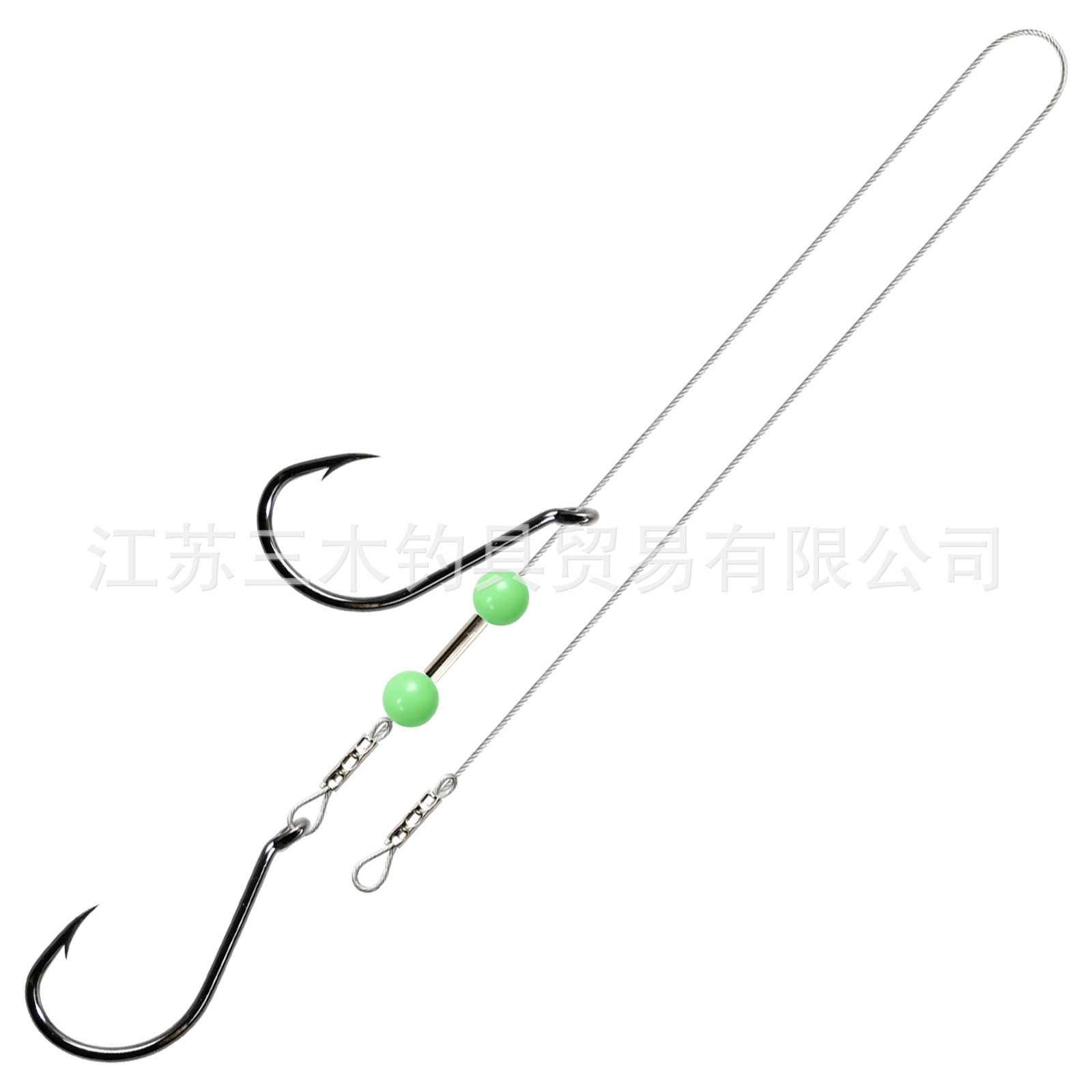 20-piece set of 7x7 steel wire double hook fishing rigs