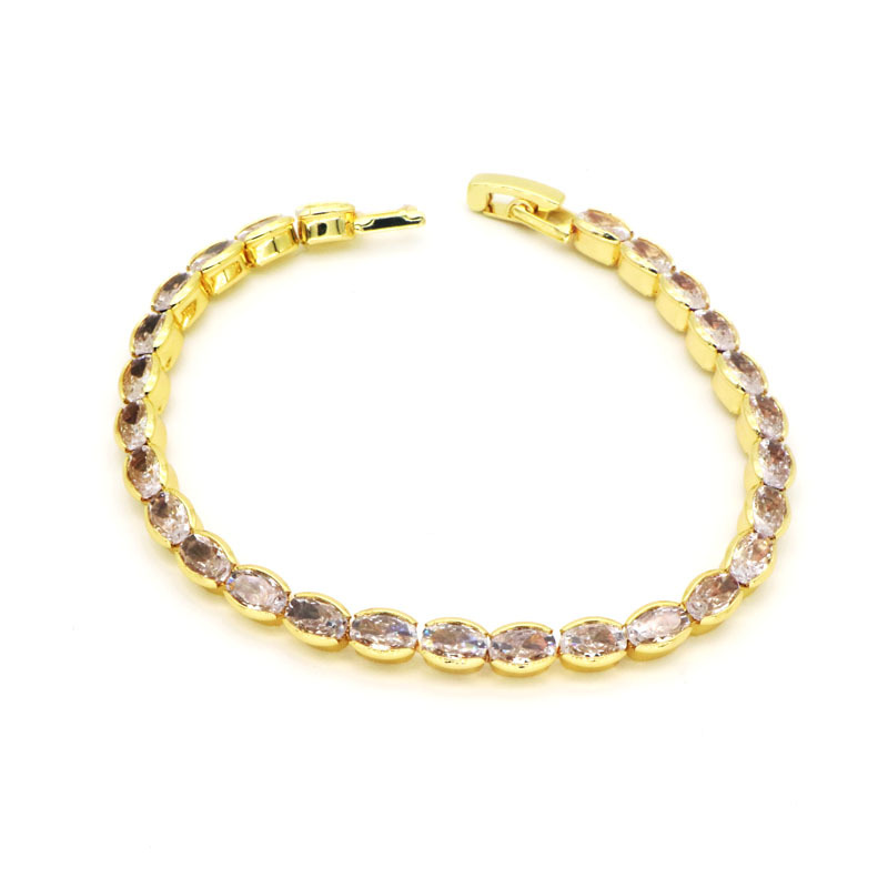 Fashion Devilu0027S Eye Copper Inlay Zircon Bracelets 1 Piece