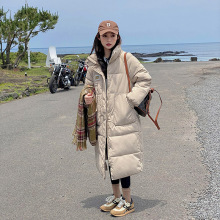 棉服女2024新款宽松中长款加厚防寒连帽面包服时尚冬季棉衣潮外套