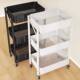 Removable New Carbon Steel Trolley Folding Multi-layer Storage Rack Storage Rack Kitchen Bedroom Snack Storage Trolley