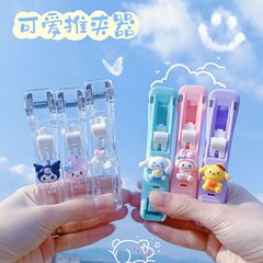 Transparent paper clip pusher, office document organization fixing tool, student binding clips, test paper supplement clips, binding clips