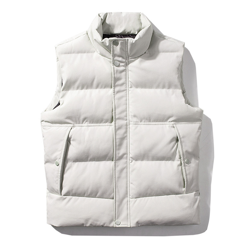 Chaleco de comercio exterior transfronterizo para hombres otoño y invierno 2024 nuevo estilo coreano abrigo de cuello vertical abrazadera de algodón de pluma gruesa hombro caliente