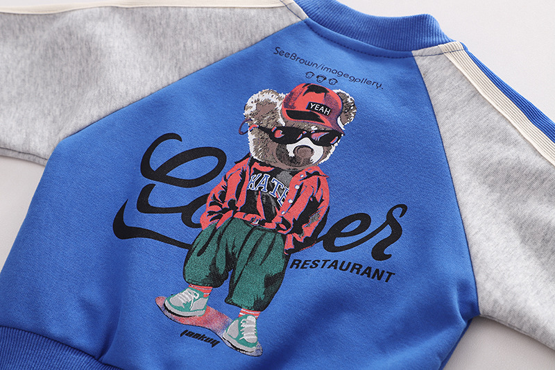 Jungen Cartoon 2022 neuer Baby-Baseballanzug Kinder Herbst zweiteiliges Set_voghion.com