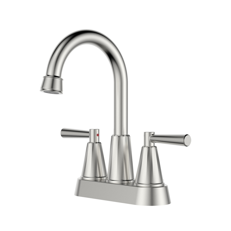 Cross-Border Foreign Trade Kitchen and Bathroom Basin Rv Faucet 4inch Electroplated American-Style Dual-Handle Hot and Cold Water Faucet