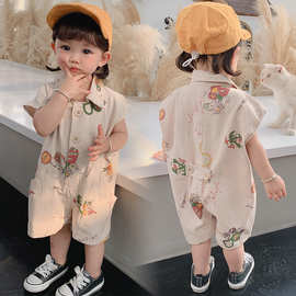 韩范宝宝衣服夏装婴幼儿网红连体衣服薄款超洋气男女童装韩版宽松