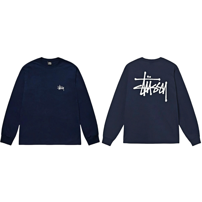 国境を越えた貿易卸売 ステューシー プリント長袖 Tシャツ トレンド ブランド ステューシー カジュアル ルーズ ボトリング シャツ 男女兼用 ius|undefined