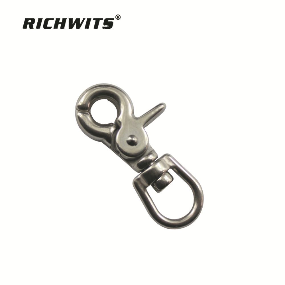 RICHWITS不锈钢316  剪刀钩 箱包扣 龙虾扣 万向钩 快挂钩 弹簧钩