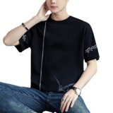 Брендовая футболка с коротким рукавом с круглым воротником, короткий рукав, градиент