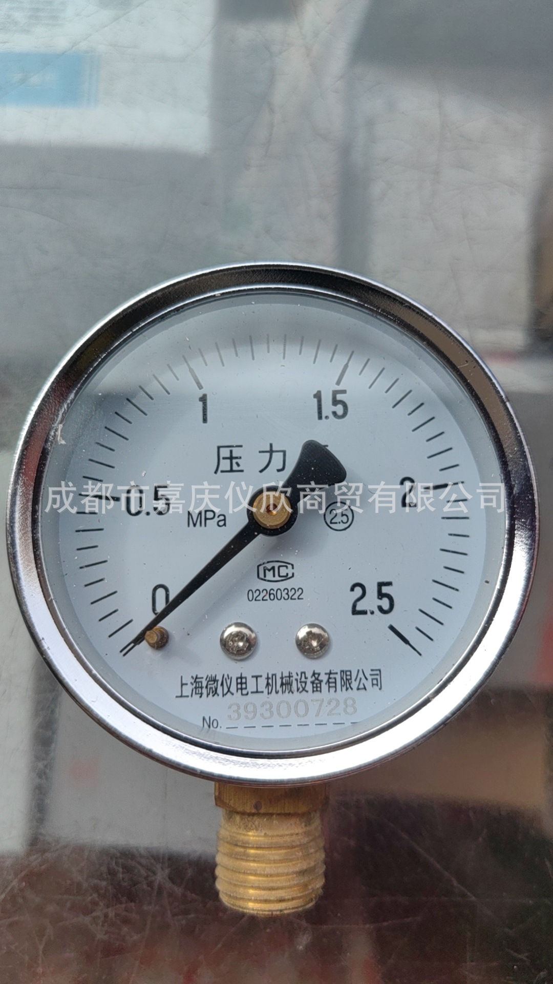 上海微仪压力表Y60 0-2.5MPA M14X1.5 径向