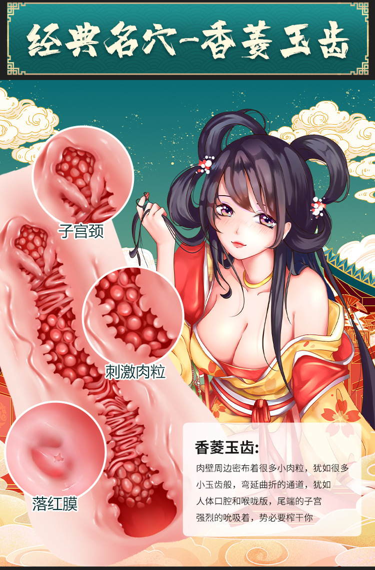 Mystery Jiangdong Three Sisters Male Masturbator Cup, TPE, Manual, Includes Lubricant — detail image 3
