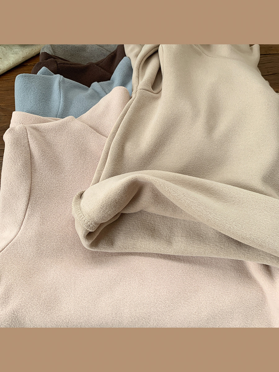 Sugar Pear ropa infantil de invierno para niños de cuello alto camiseta de fondo con 2024 nueva camiseta infantil ropa de bebé