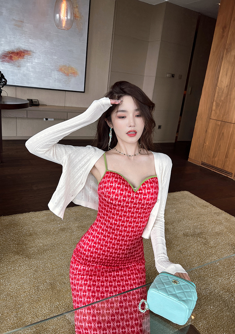 Áo cardigan nữ dệt kim mỏng chống nắng, tay ngắn, dáng suông, phối khăn choàng — Màu đen chi tiết 22