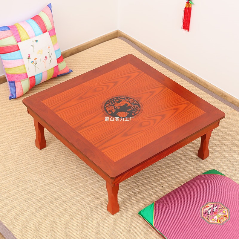 炕桌朝鲜族饭桌餐桌韩式折叠桌方桌榻榻米矮桌懒人桌韩国飘窗小桌