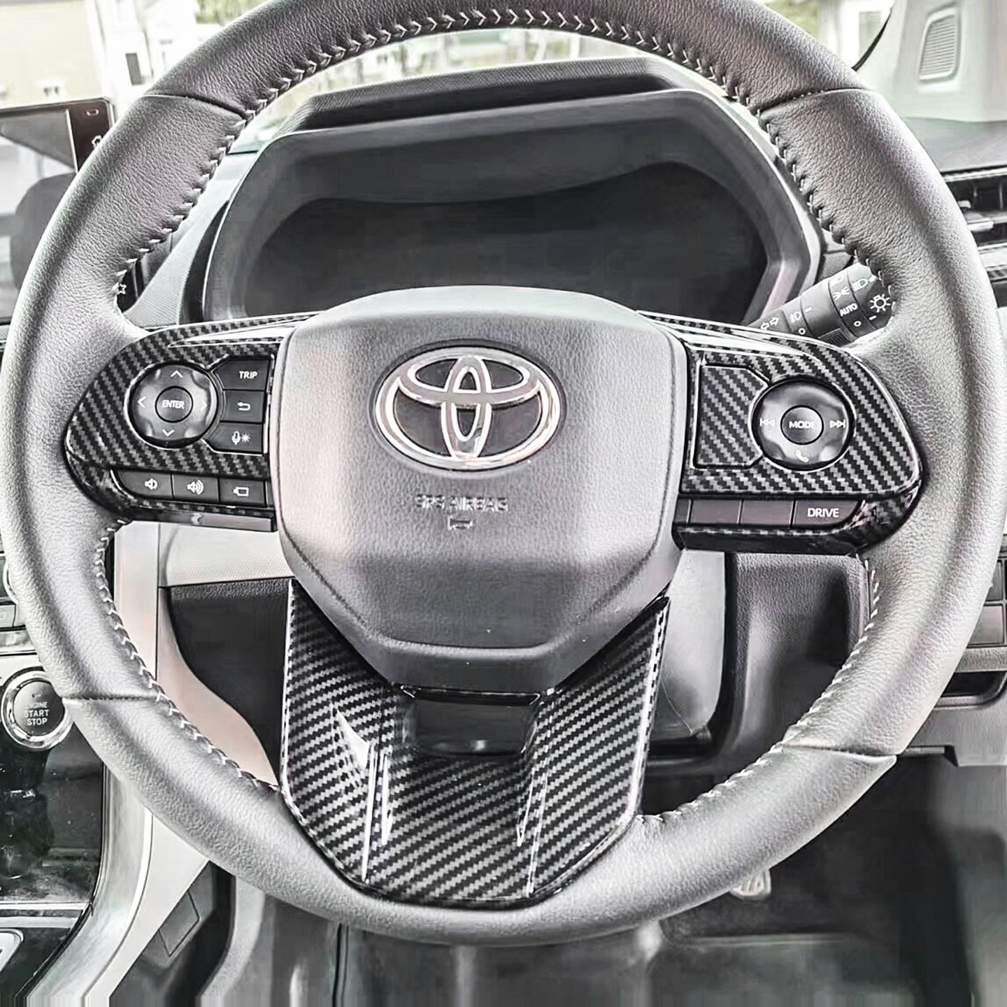 Suitable for 24 Models of Toyota Yaris Cross Steering Wheel Trim Button Frame Interior Modification Accessories