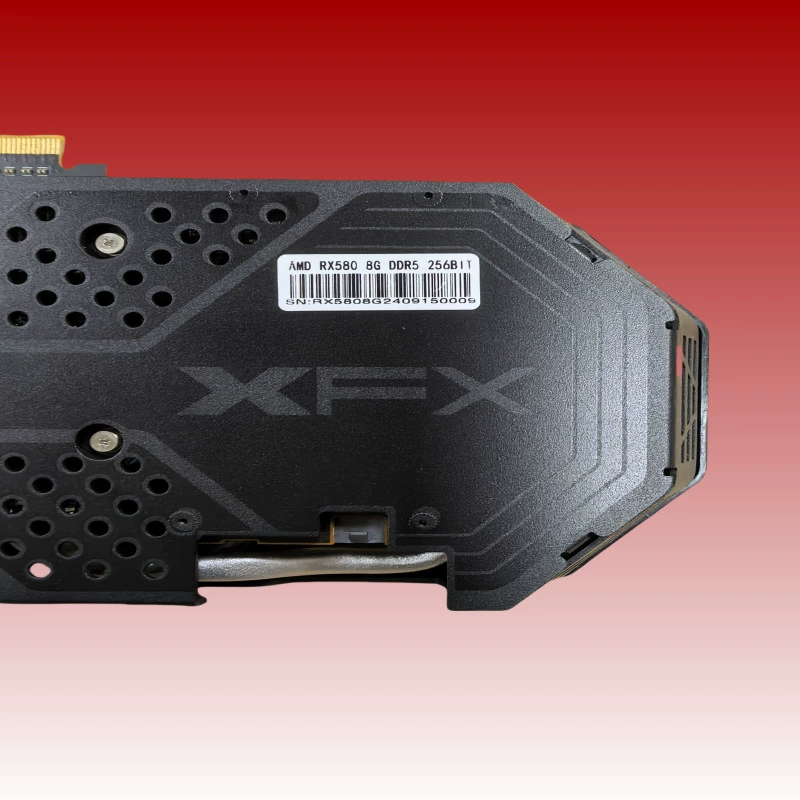 Видеокарта (XFX) RX 580 8 ГБ, двухвентиляторная Black Wolf edition
