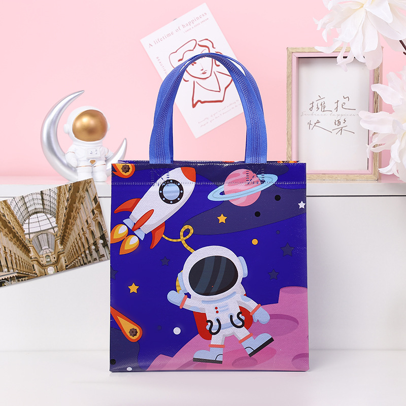 Bolsa de Regalo No Tejida con Diseño de Astronauta, Creativa, Impermeable, para Niños