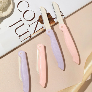 Source factory wholesale folding woodpecker eyebrow trimming knife sharp macro eyebrow trimming artifact ladies eyebrow knife anti-scratch
