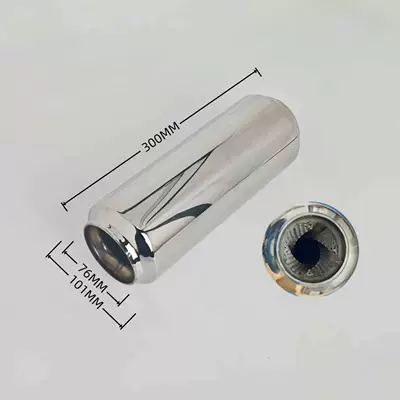 with welded mid-section vortex – Exhaust pipe - 03-107676-interface-300-long-spiral