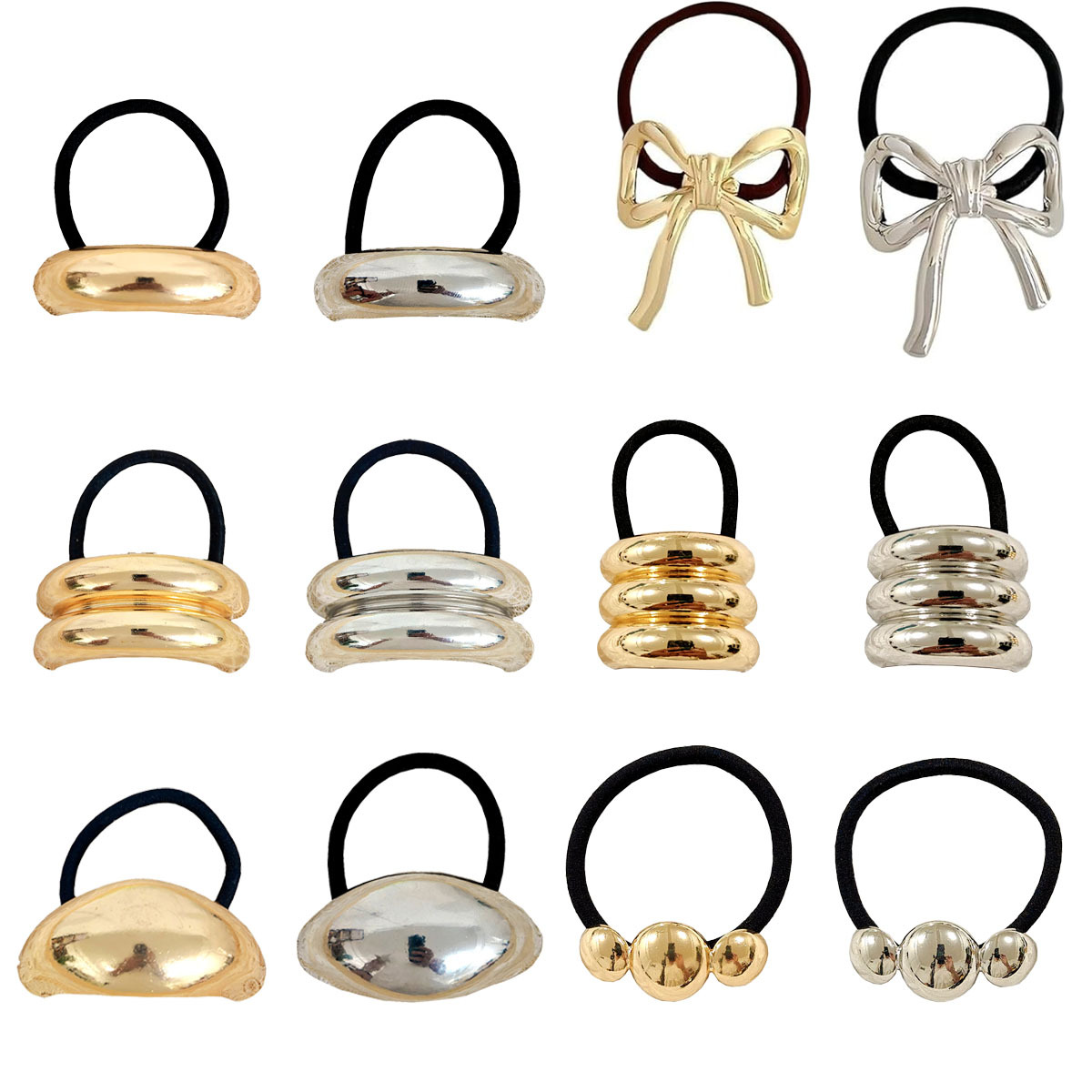 Europa y los Estados Unidos hebilla para el cabello punk personalidad transfronteriza broca de cabello trenzada gótica geometría redonda conjunto anillo de cabello cuerda para el cabello