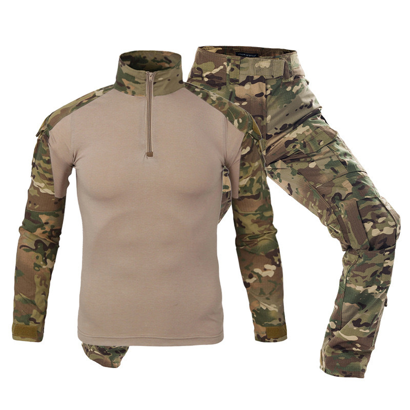 Shanxing G2 Rana Trajes de entrenamiento para hombres manga larga estilo americano al aire libre anti-desgaste trajes físicos de combate a incendios trajes tácticos transpirables