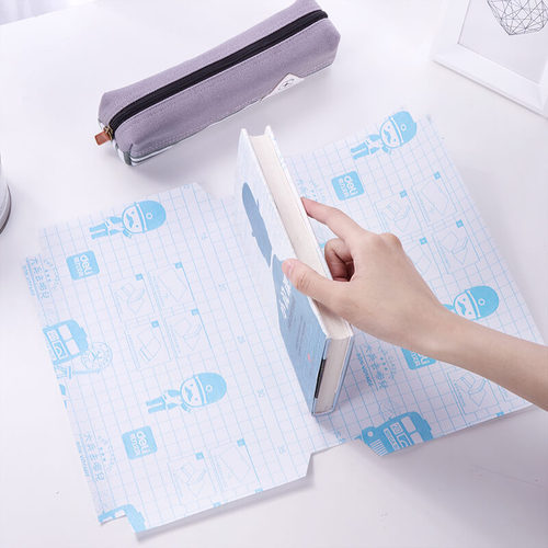 Deli Stationery 70564 series transparent frosted corner-cut self-adhesive bag film bag book cover 32K/16K/A4