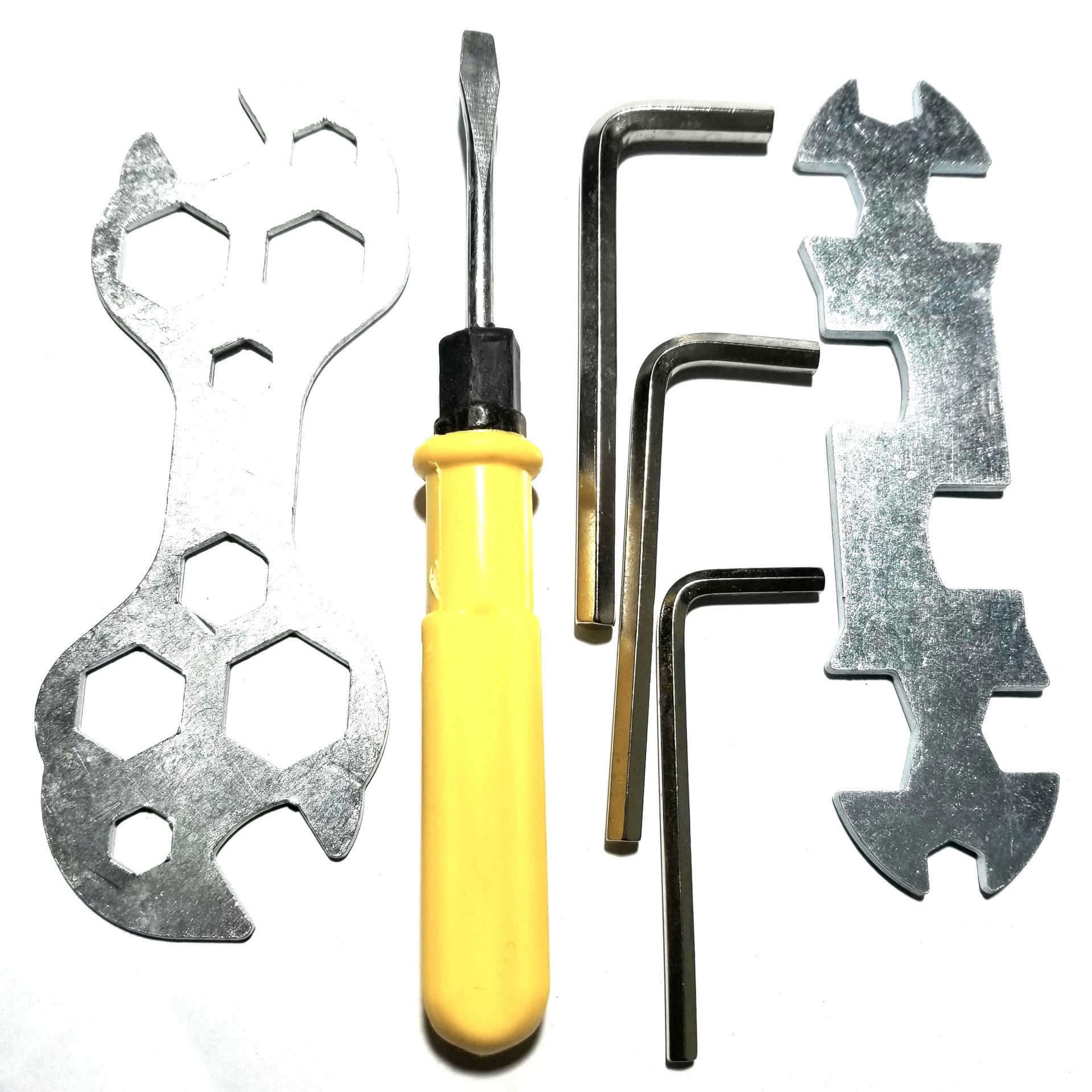 Bicycle Multifunctional Flower Wrench, Mountain Bike Wrench Repair Tool, Outer Angle Trimming S Porous Plum Blossom Hexagonal Wrench