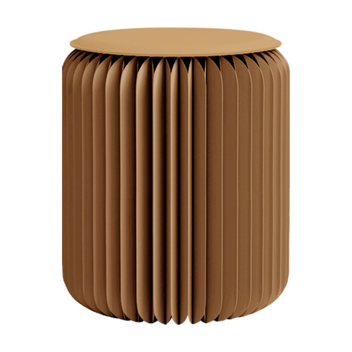 Creative internet celebrity small stool organ folding round stool clothing store kraft paper shoe changing stool living room space saving