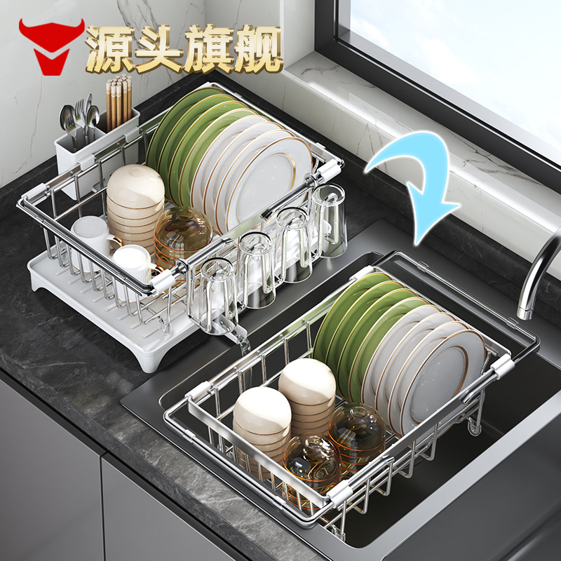 厨房碗碟碗盘沥水架碗筷收纳架台面水槽置物架碗架放碗盘收纳盒子