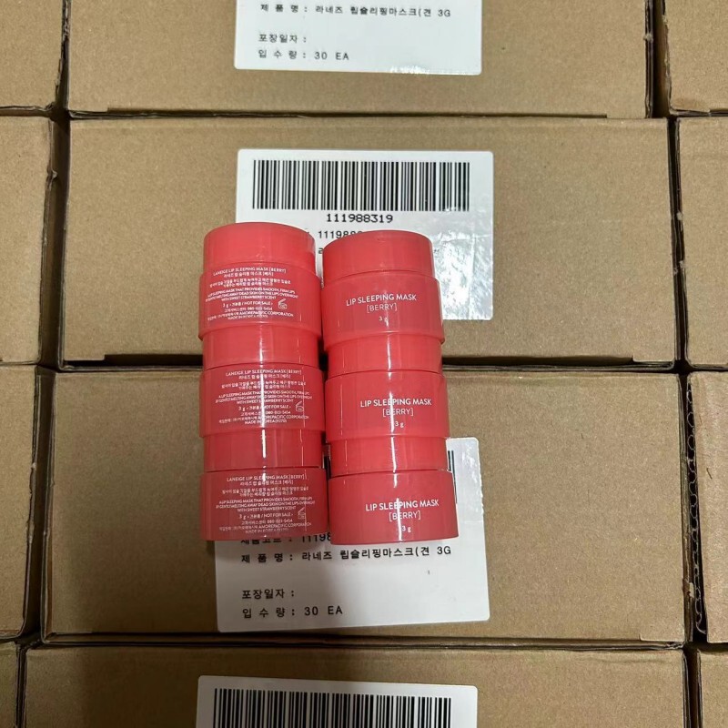 跨境韩国兰唇膜小样3g果冻草莓味夜间修护保湿滋润补水睡眠面膜|undefined