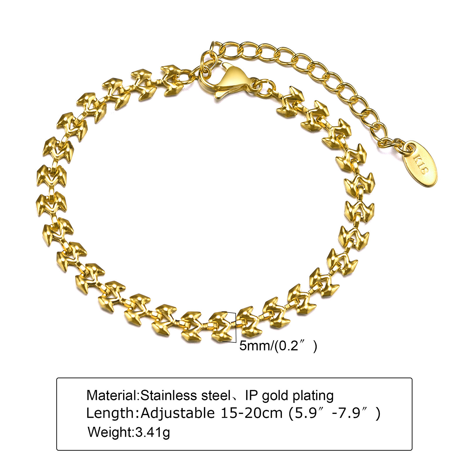 Fashion Solid Color Stainless Steel Plating Bracelets Necklace